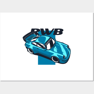 Blue 911 by RWB Tuner Posters and Art